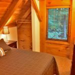 The upper left bedroom has a queen bed and sleeps two. Right Unit: Upper Left Bedroom